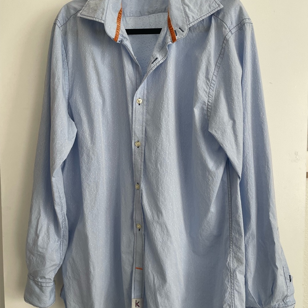 S. Kuhlman Blue Casual Button Down Shirt